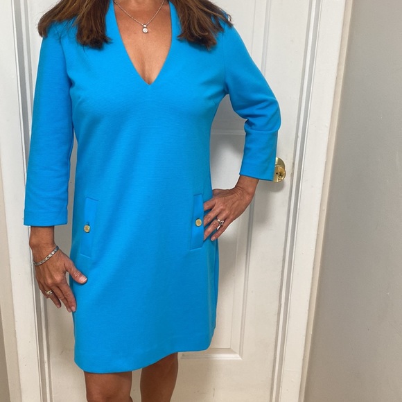 Lilly Pulitzer Dress-3/4 length sleeve size -large - Picture 2 of 14